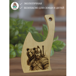 ДРФ54 "Доска Разделочная Фигурная «Богатырь с медведем»"