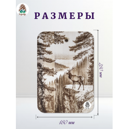 Доска разделочная № 70 "Марал на скале"