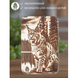 Доска разделочная № 79 "Рысь сидит"