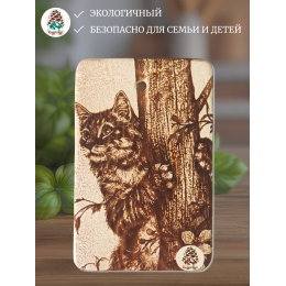 Доска разделочная № 111"Кот на дереве"